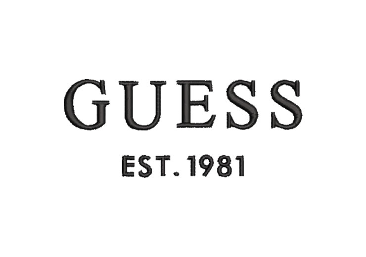 Logo Guess est 1981 Embroidery Designs