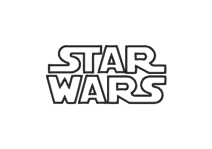 Logo Star Wars Letter Embroidery Designs