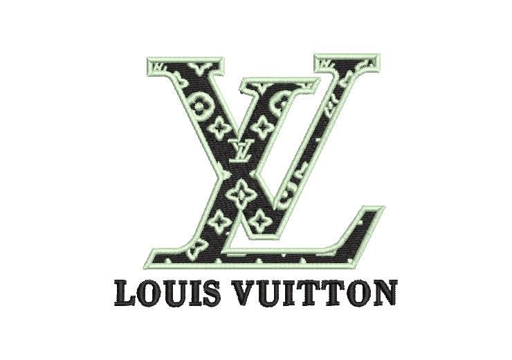 Louis Vuitton Logo with Letter Embroidery Designs