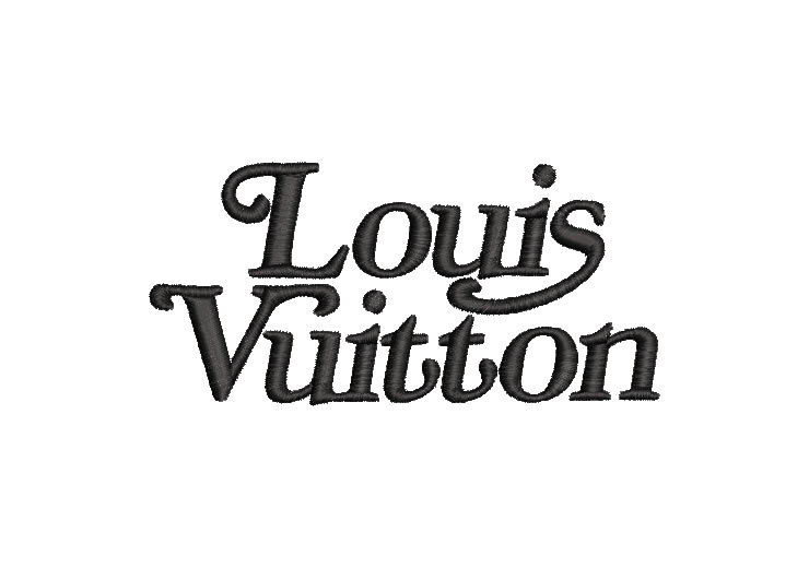 Louis Vuitton logo with lettering Embroidery designs