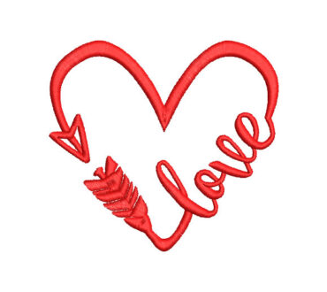 Love Letter Heart Shape Embroidery Designs