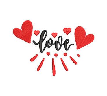 Love Letter with Heart Embroidery Designs
