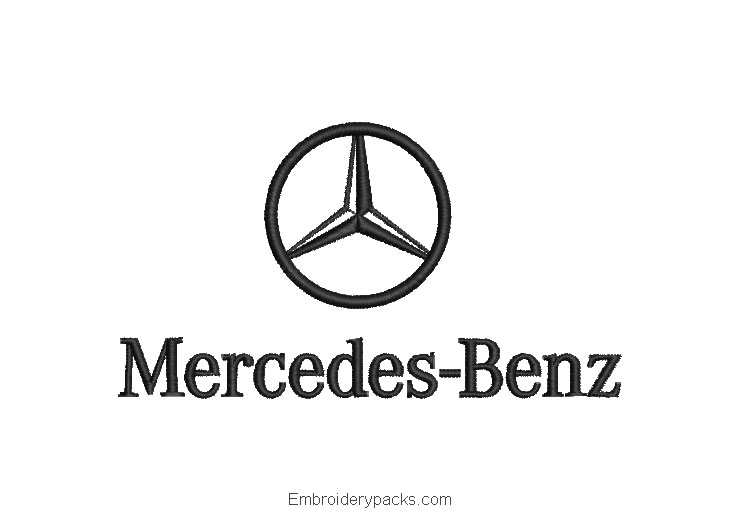 Mercedes-Benz logo embroidery design
