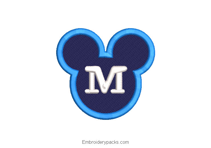 Mickey Mouse Logo Embroidered Design
