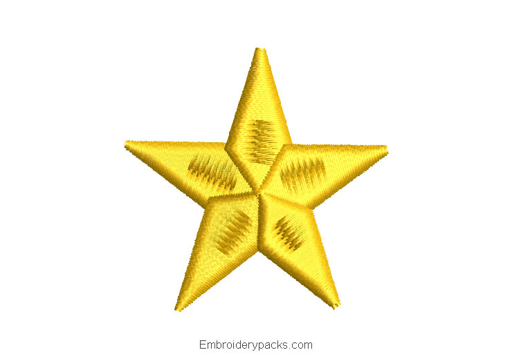 Mini Star Embroidered Design