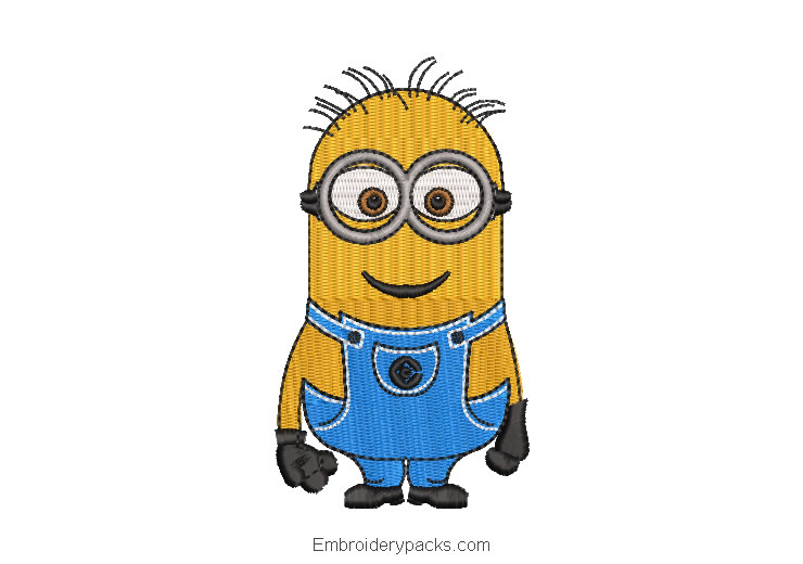 Minions character embroidered design