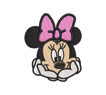 Minnie Mouse Hands on Face Embroidery Designs