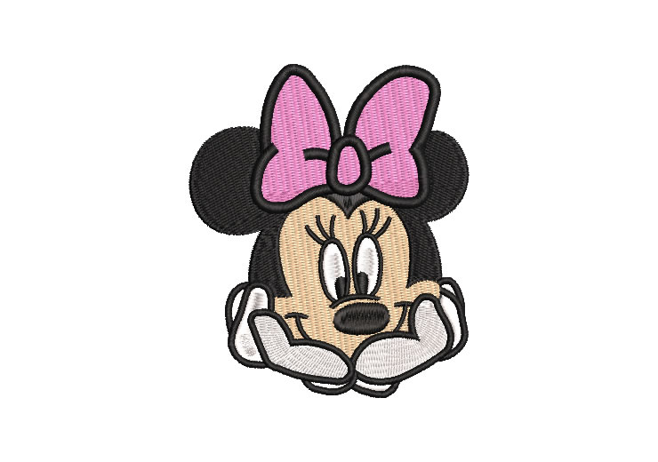 Minnie Mouse Hands on Face Embroidery Designs