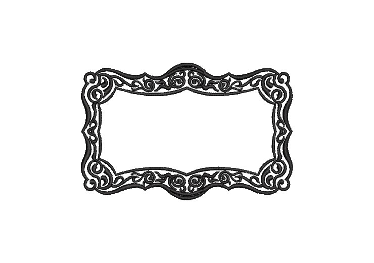 Mirror with Ornaments Embroidery Designs