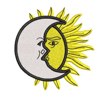 Moon and Sun Embroidery Designs