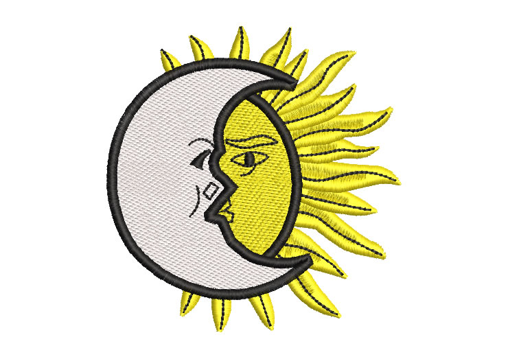 Moon and Sun Embroidery Designs