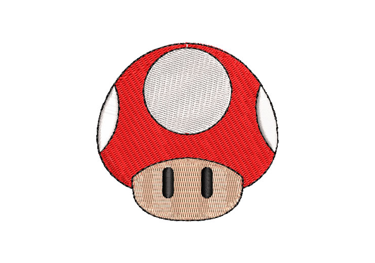 Mushroom Super Mario Bros Embroidery Designs