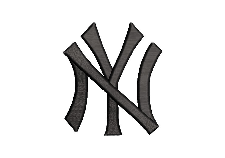 New York Yankees Logo for Cap 3D Embroidery Designs