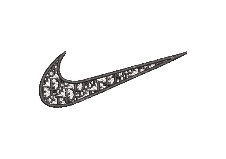 Nike Dior Logo Embroidery Designs