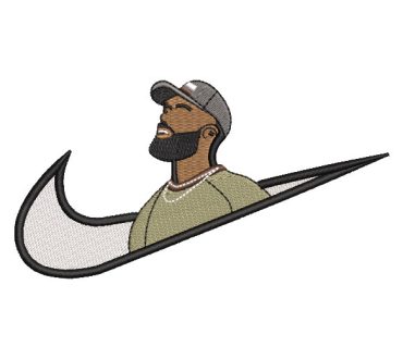 Nike Eladio Carrión Embroidery Designs
