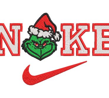 Nike Grinch Christmas Embroidery Designs