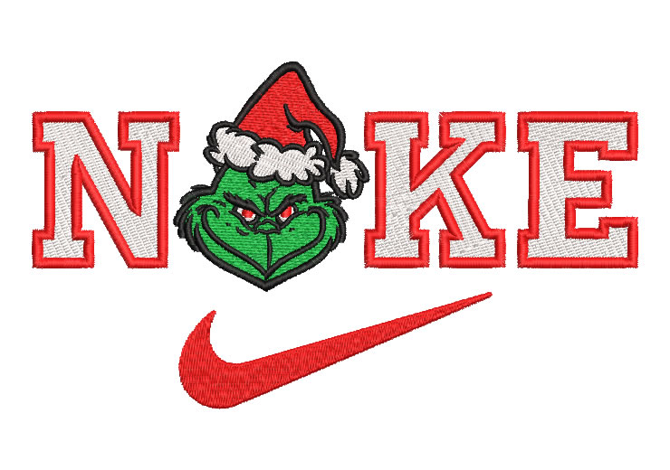 Nike Grinch Christmas Embroidery Designs