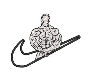 Nike Gym Bodybuilder Logo Embroidery Designs