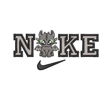 Nike Light Fury Logo How to Train Your Dragon Embroidery Designs
