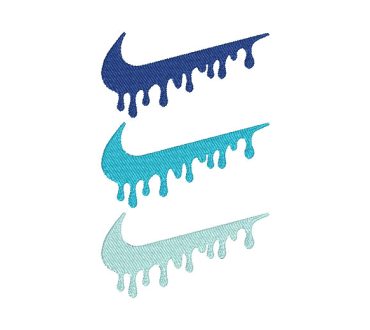 Nike Logo Rain Colors Embroidery Designs