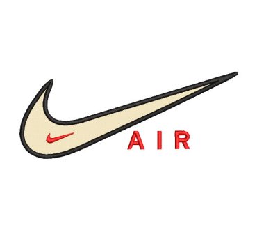 Nike Logo with Applique Embroidery Designs