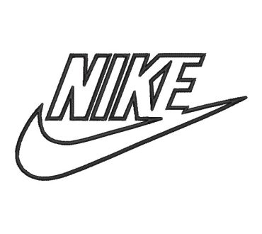 Nike Logo with Letter Silhouette Embroidery Designs