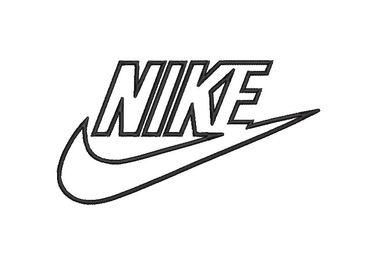 Nike Logo with Letter Silhouette Embroidery Designs