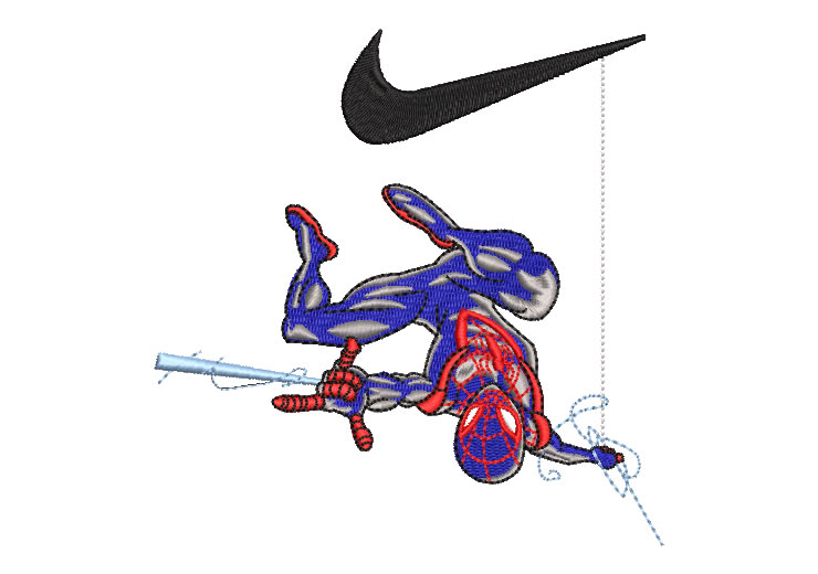 Nike Spiderman Logo Embroidery Designs