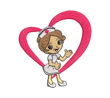 Nurse Heart Embroidery Designs