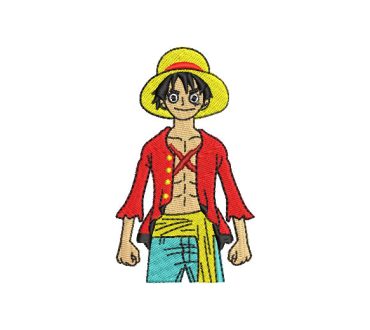 One Piece Monkey Luffy Anime Embroidery Designs