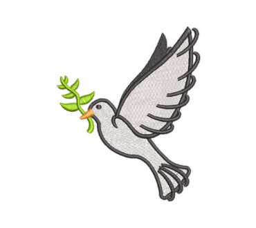 Peace Carrier Pigeon Embroidery Designs