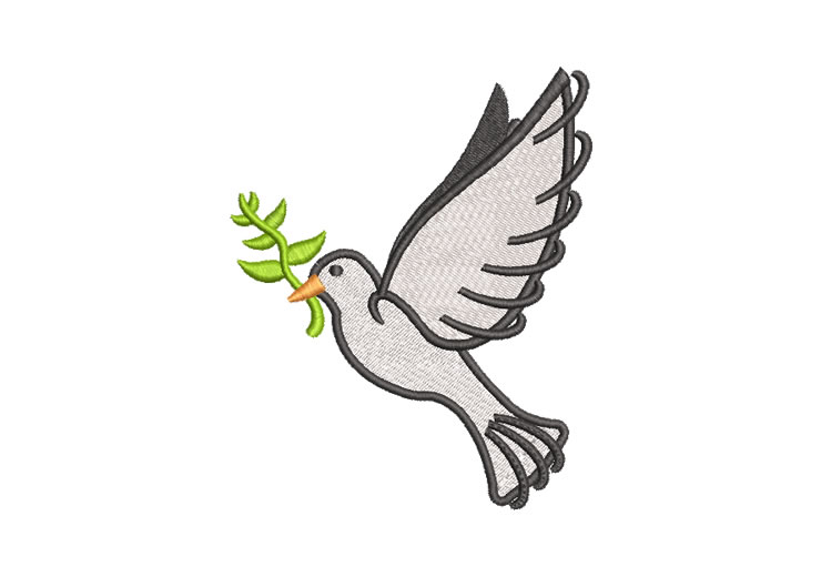 Peace Carrier Pigeon Embroidery Designs