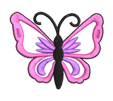 Pink Butterfly Embroidery Designs