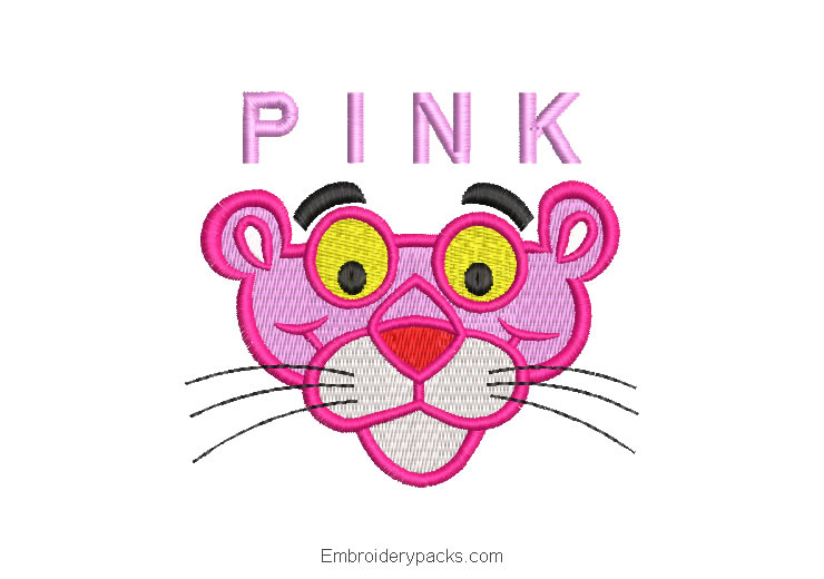 Pink Panther Machine Embroidery Design