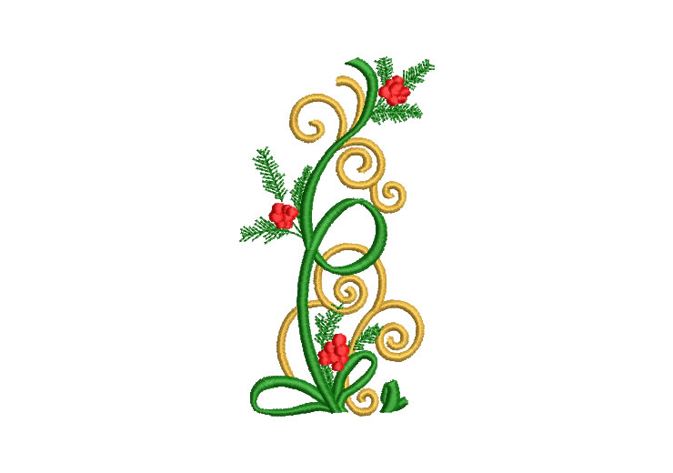 Plant with Branches and Fruits Embroidery Designs