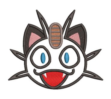 Pokemon Meowth Cat Embroidery Designs