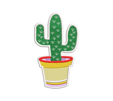Pot Prickly Pear Plant Embroidery Designs
