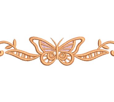 Pretty Butterfly with Decoration Embroidery Designs