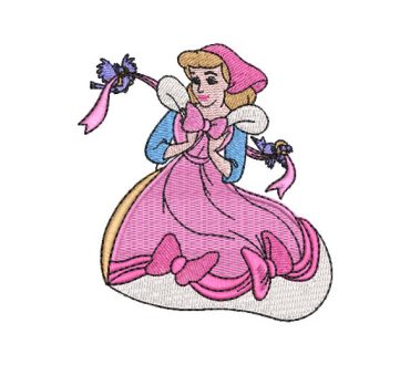 Princesa Disney La Cenicienta Rosado Diseños de Bordado