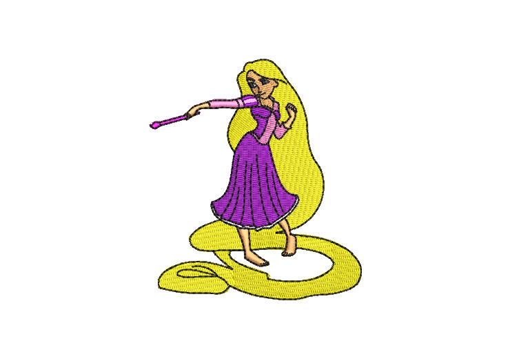 Princesa Rapunzel Diseños de Bordado