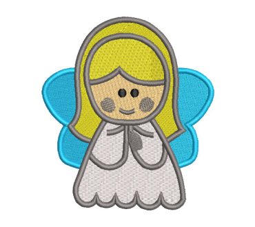 Princess Angel with Wings Embroidery Designs
