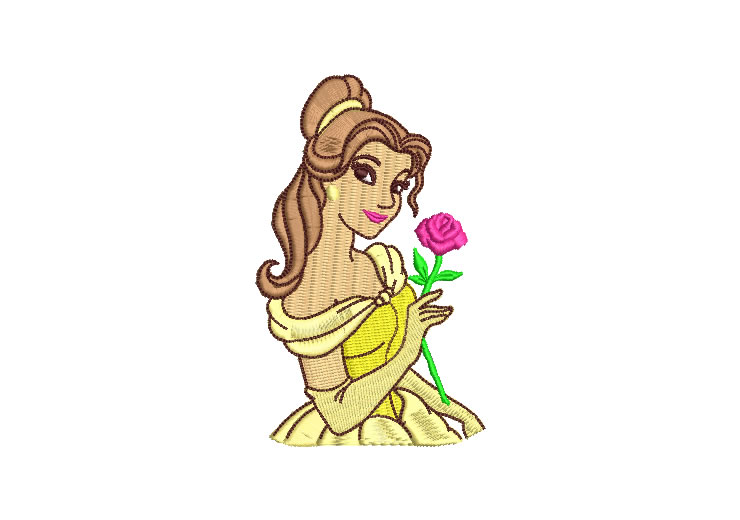 Princess Beauty and the Beast Embroidery Designs