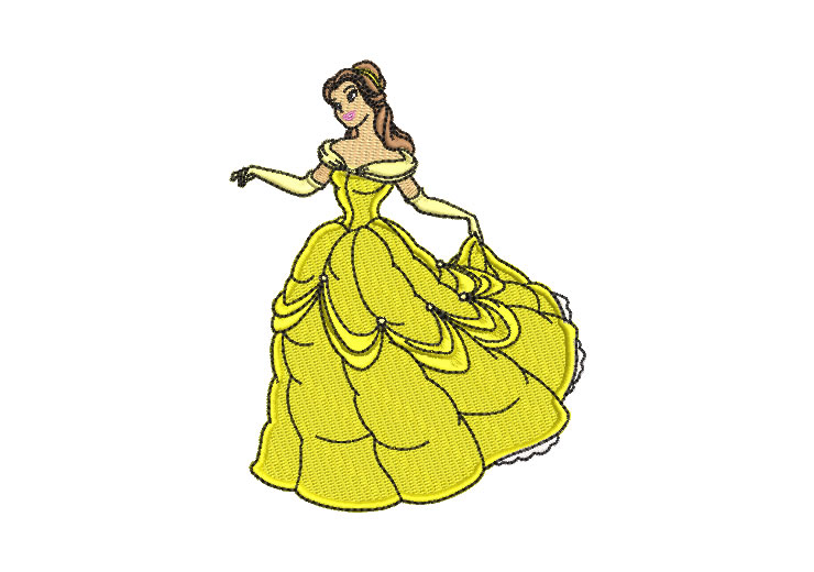 Princess Belle Disney Embroidery Designs
