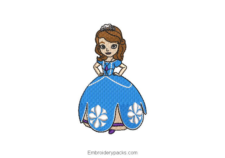 Princess Sofia Machine Embroidery Design