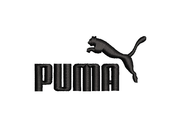Puma Logo with Letter Embroidery Designs