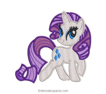 Rarity My Little Pony Embroidered Design