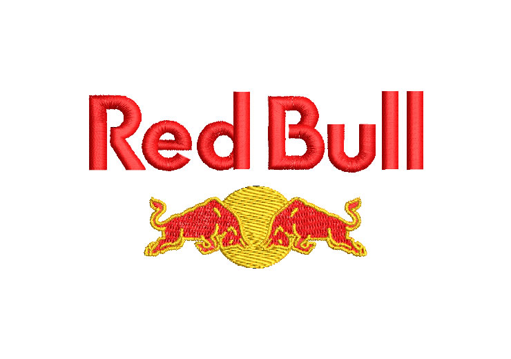 Red Bull Logo Embroidery Designs