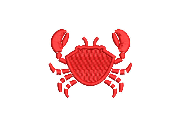 Red Crab Embroidery Designs