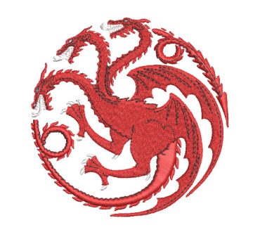 Red Dragon from Game of Thrones Embroidery Designs