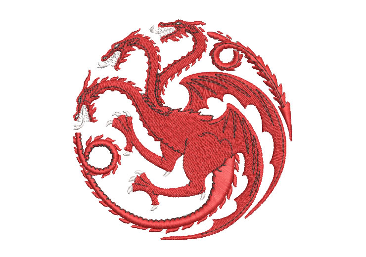 Red Dragon from Game of Thrones Embroidery Designs